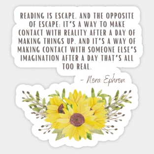 Reading is an Escape Sticker